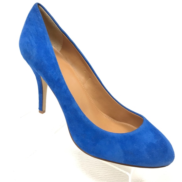 J. Crew Shoes - J Crew Paulina Suede Blue Pumps Heels